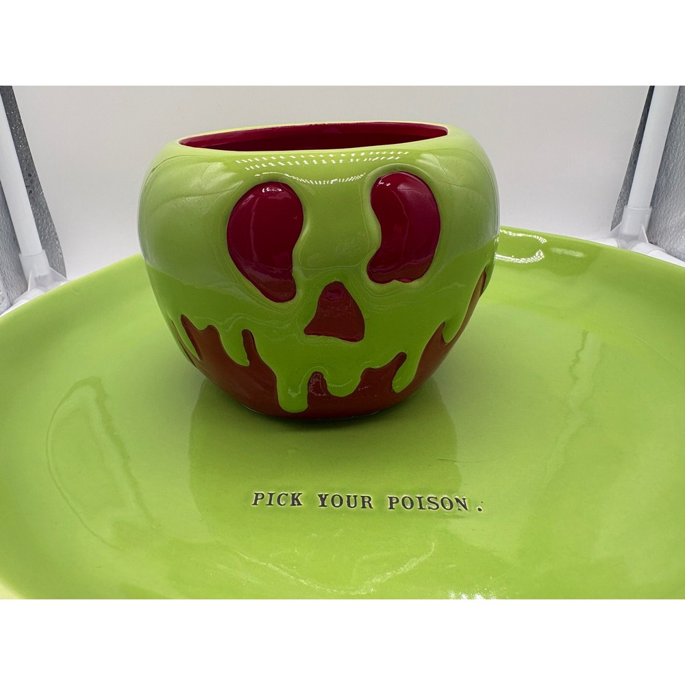 Rae Dunn Disney Villains Poison Apple Chip And Dip Platter Pick Your Poison New - Picture 2 of 14